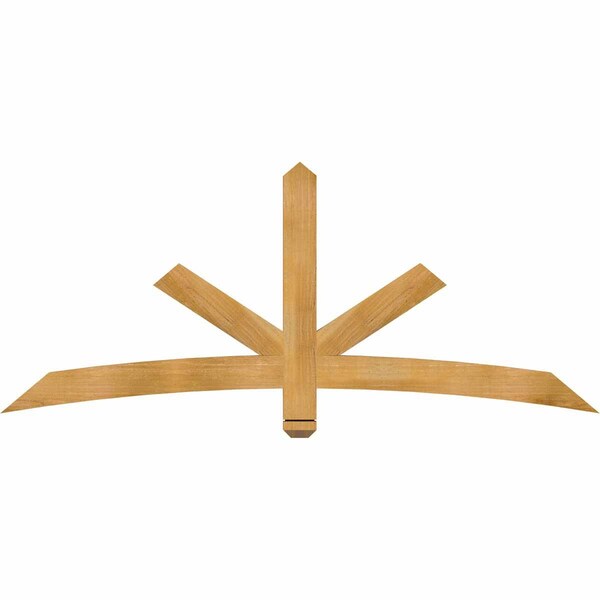 Ekena Millwork Alberta Rough Sawn Timber Gable Bracket, Western Red Cedar, 72"W x 30"H x 2"D x 4"F, 10/12 Pitch GBW072X30X0204ALB00RWR - main